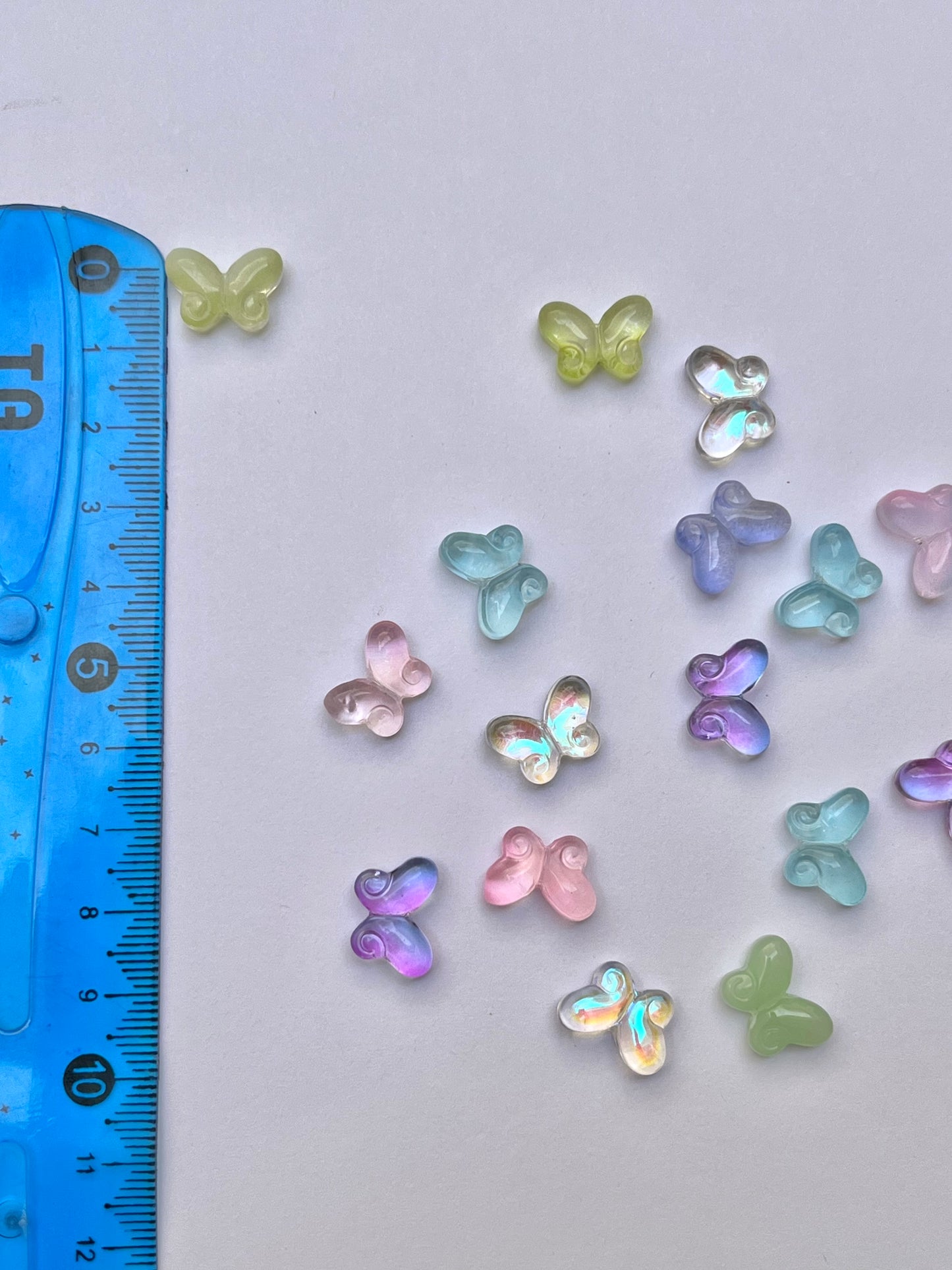 Glass butterfly beads