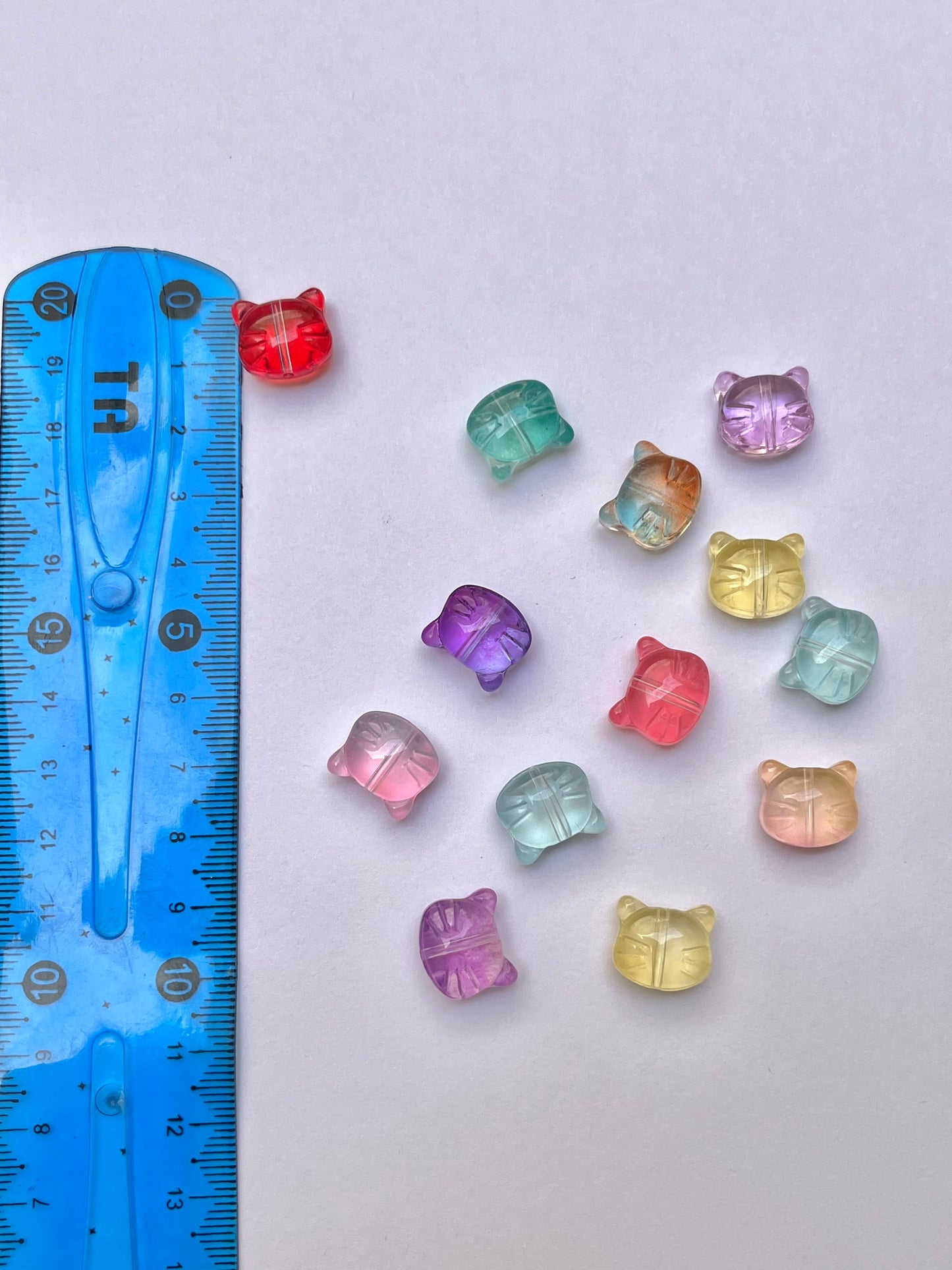 Glass kitty beads
