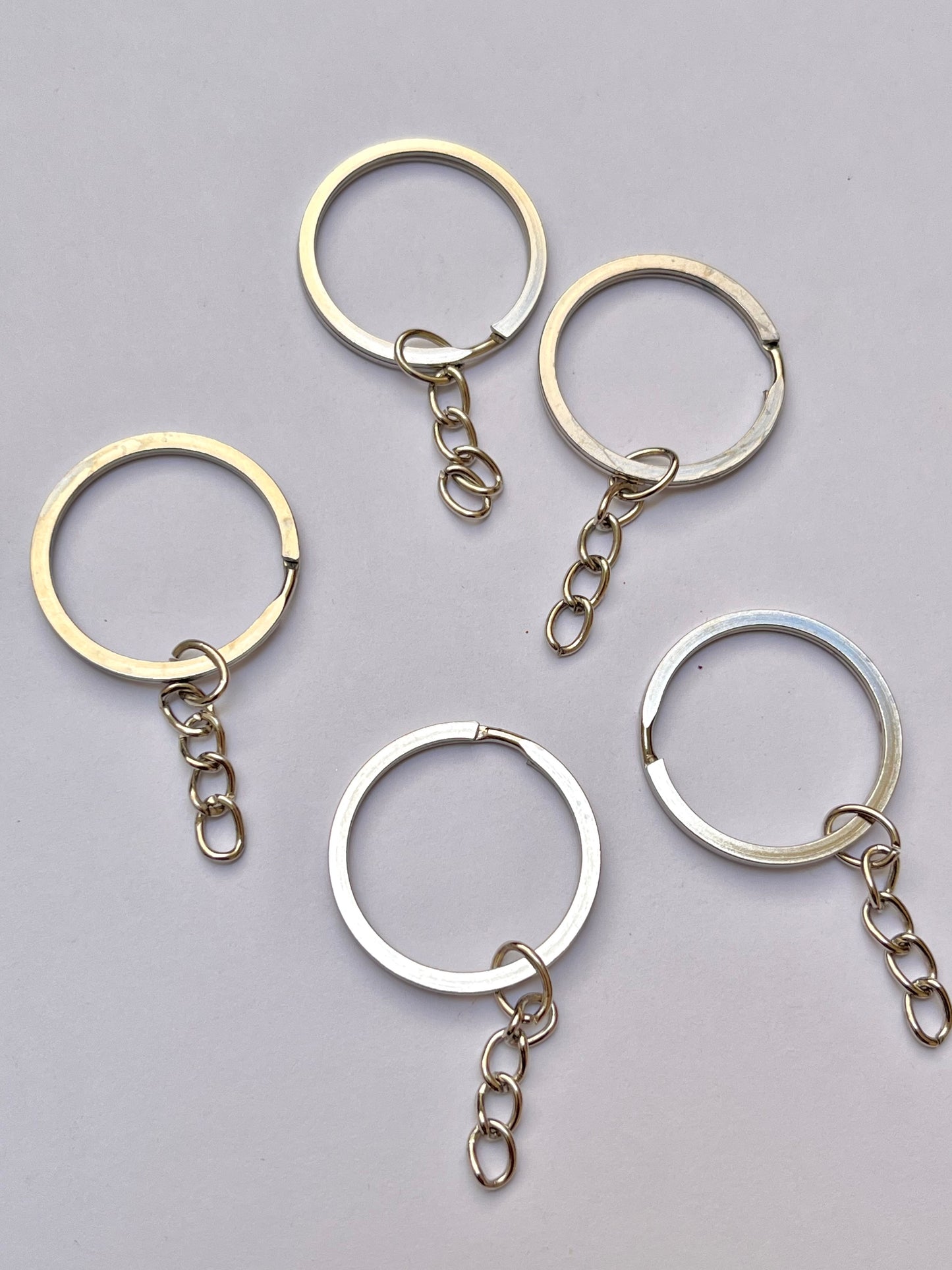 Silver keychain rings