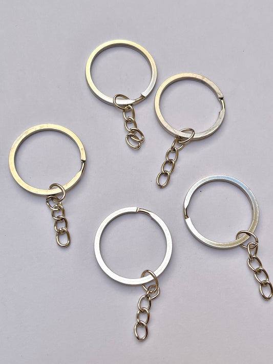 Silver keychain rings