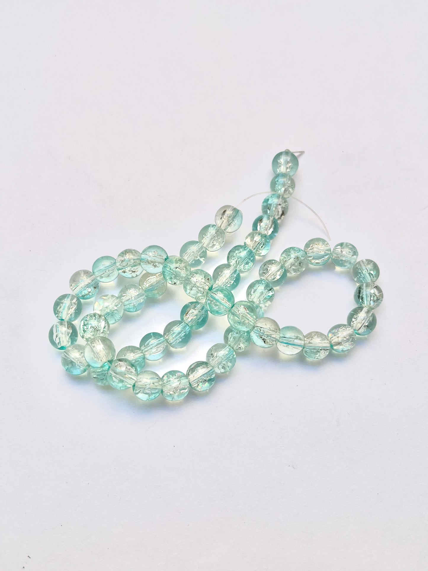 Crack glass beads 8mm