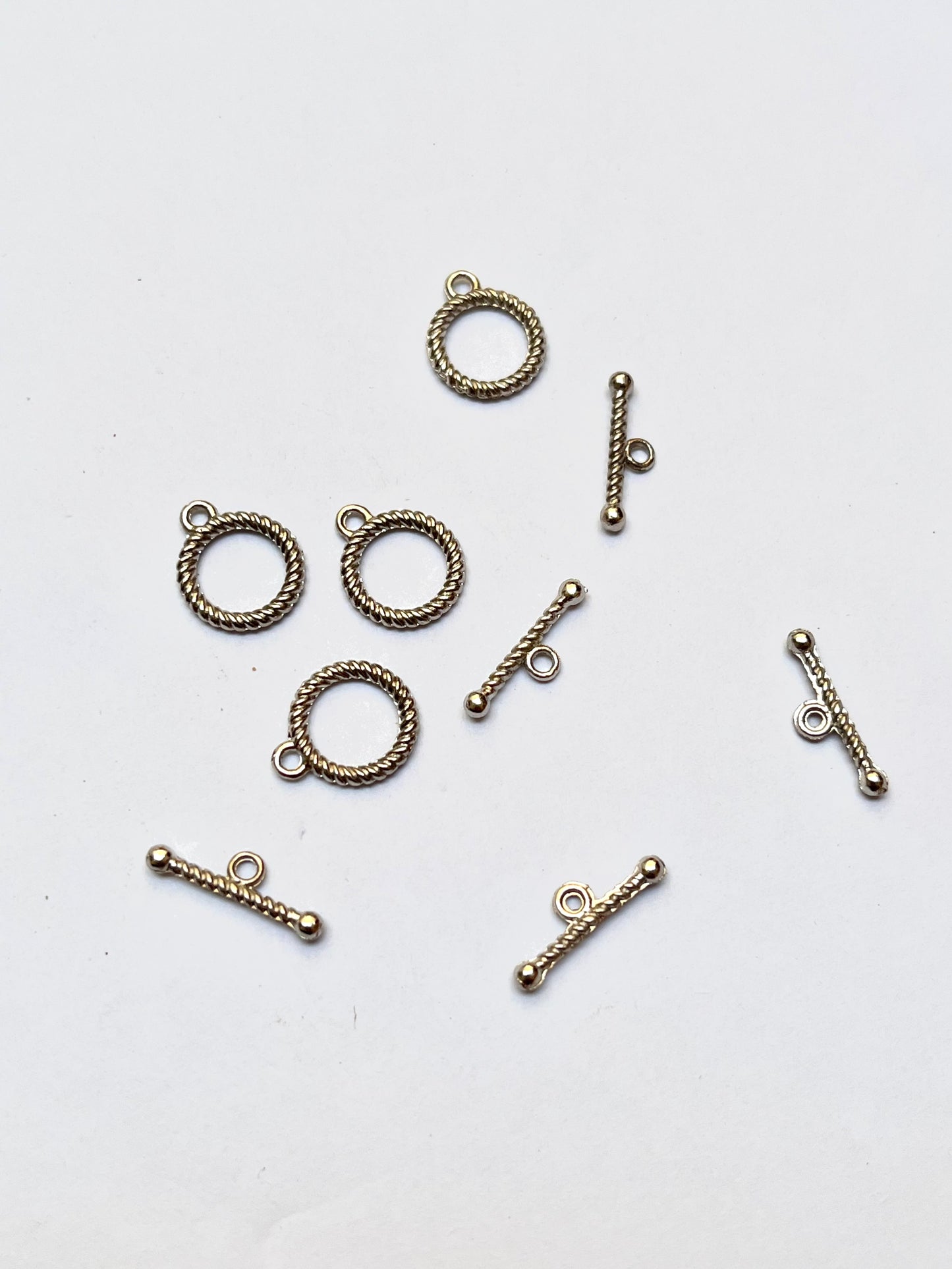 Silver Round clasps
