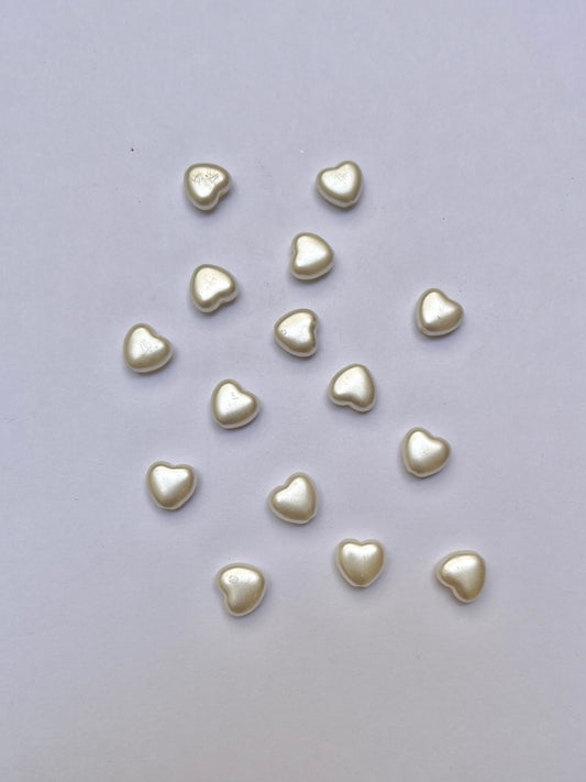 Pearl heart beads