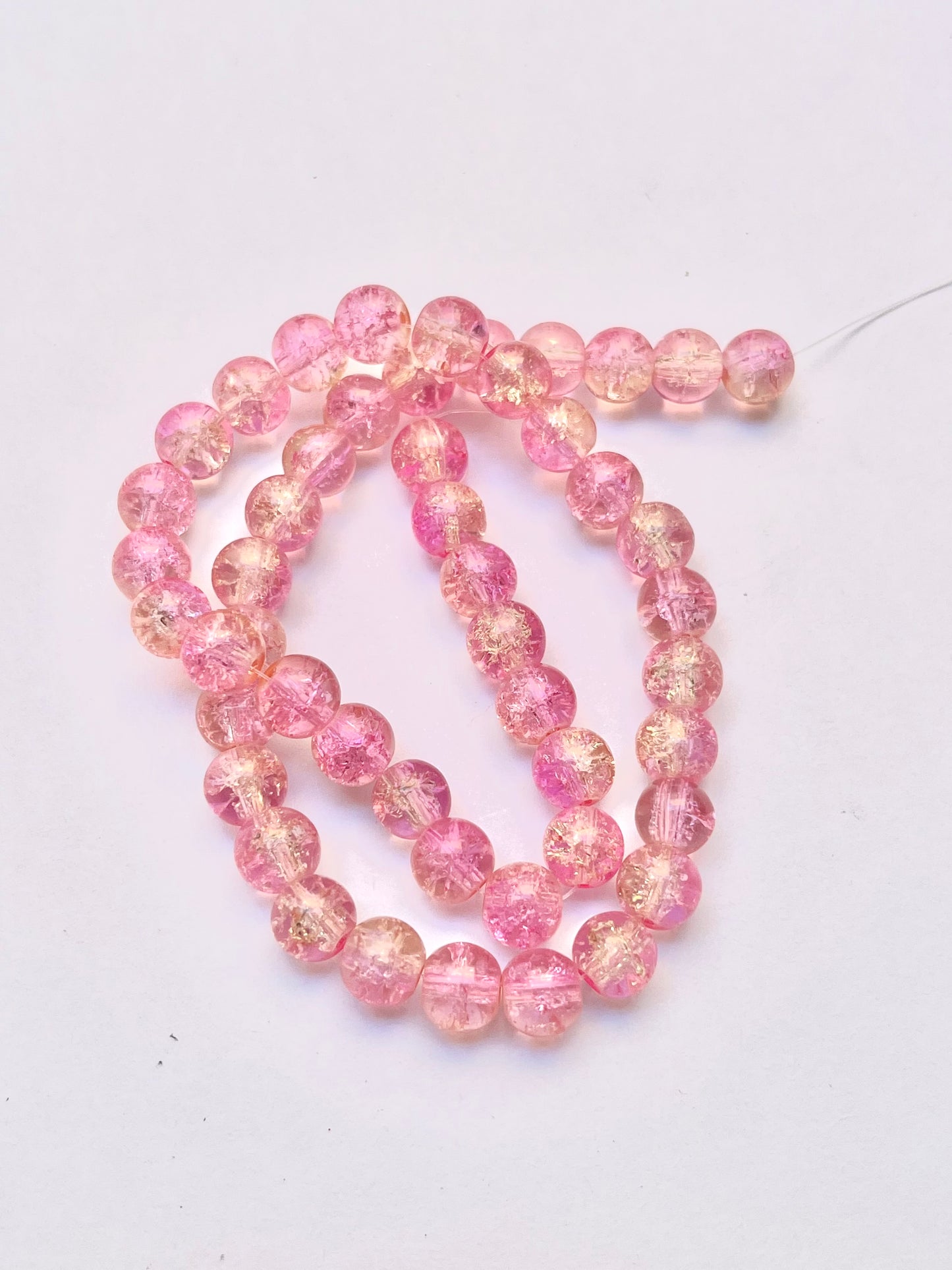 Crack glass beads 8mm