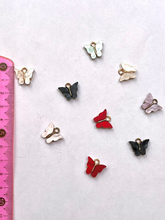 Acrylic butterfly charms