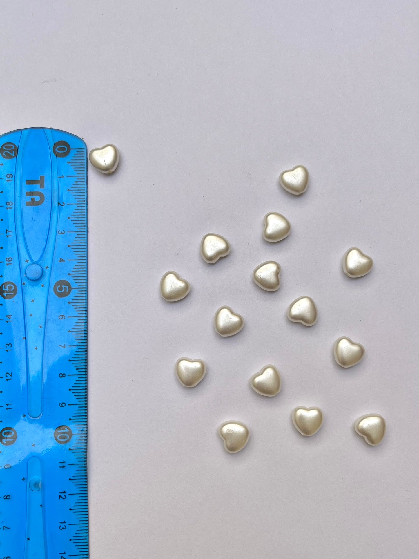 Pearl heart beads
