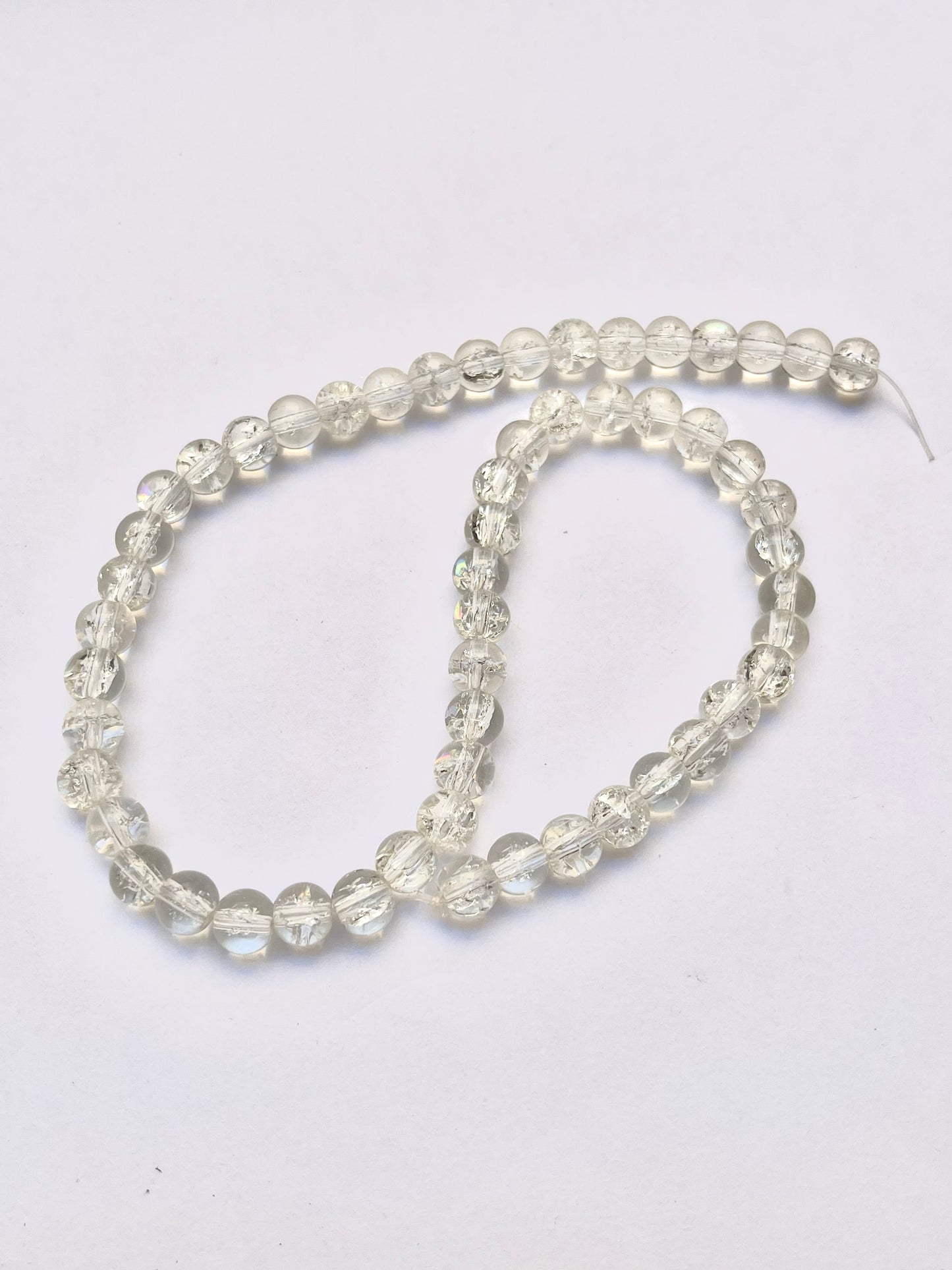 Crack glass beads 8mm