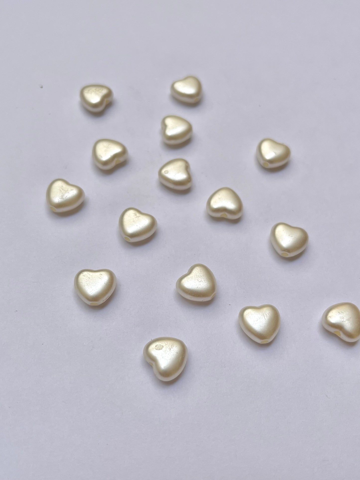 Pearl heart beads