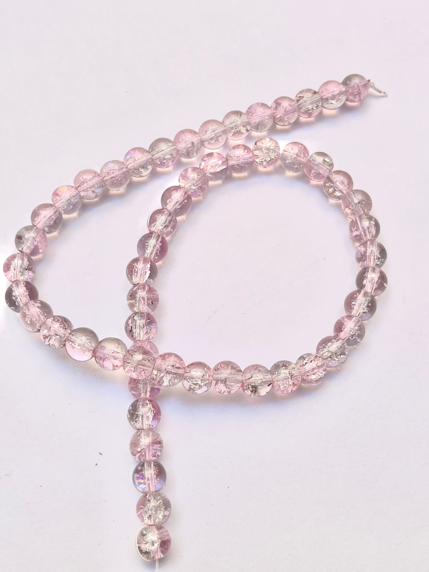 Crack glass beads 8mm