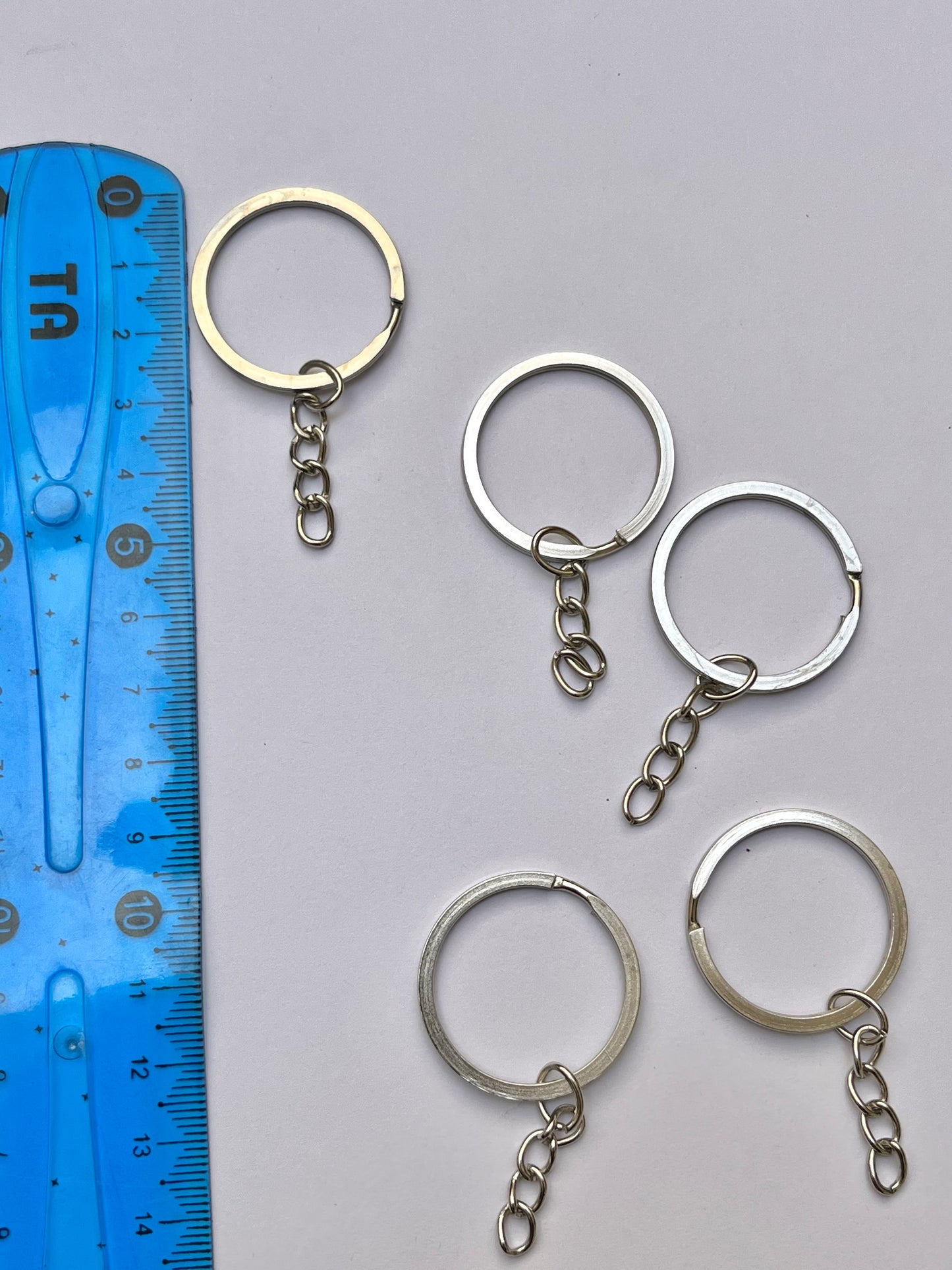 Silver keychain rings