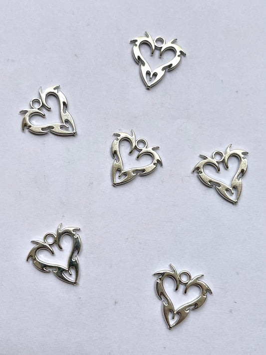 Grungecore heart charm
