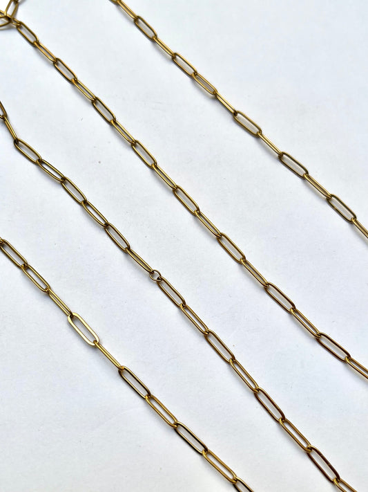 Stainless paperclip chain