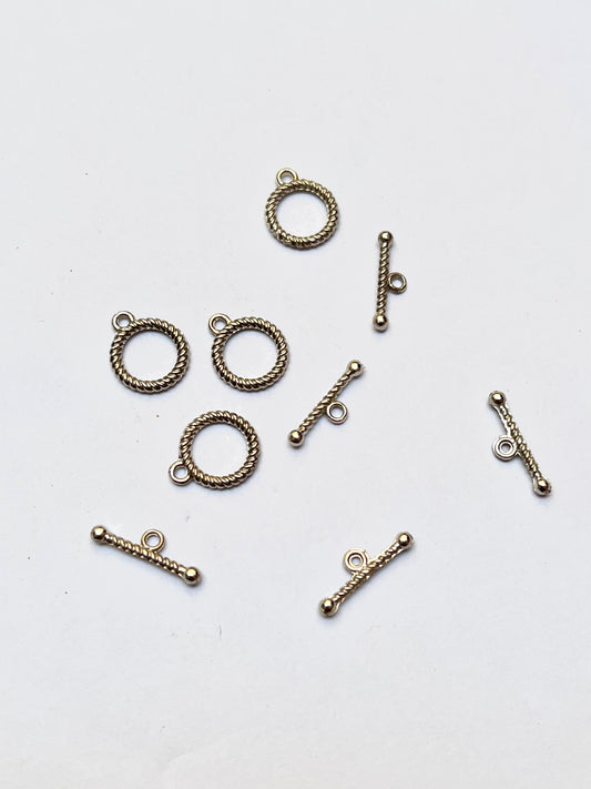 Silver Round clasps