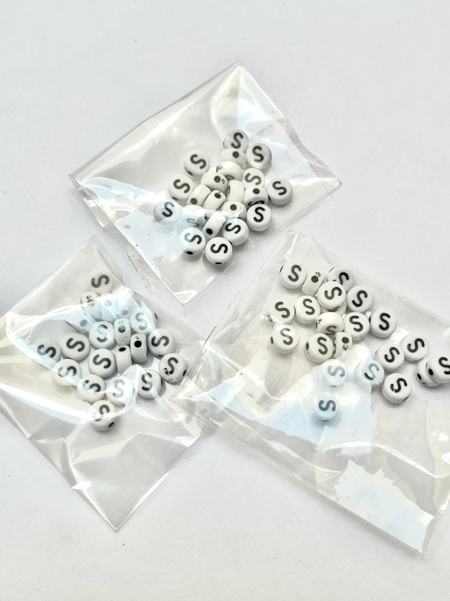 Black and white beads