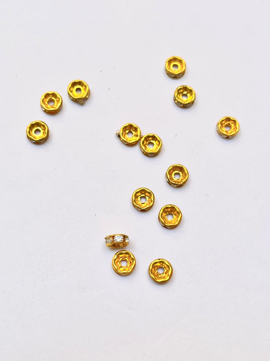 Golden spacer beads