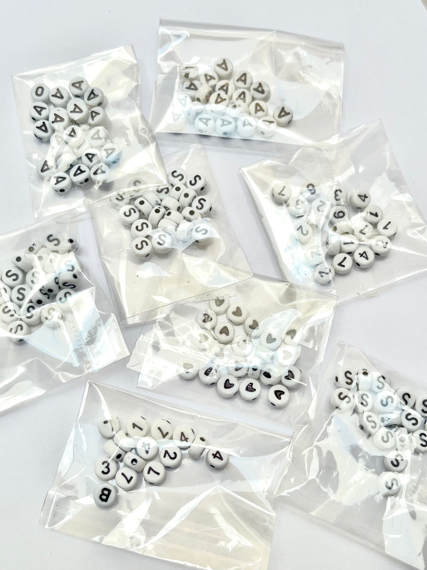 Black and white beads