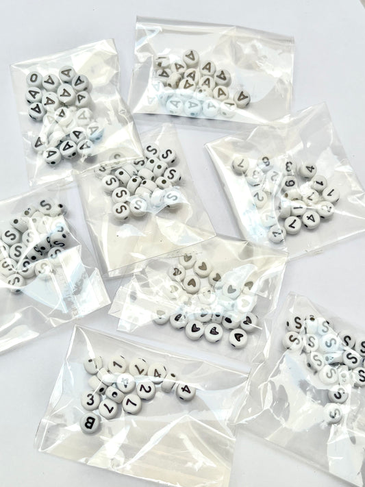 Black and white beads