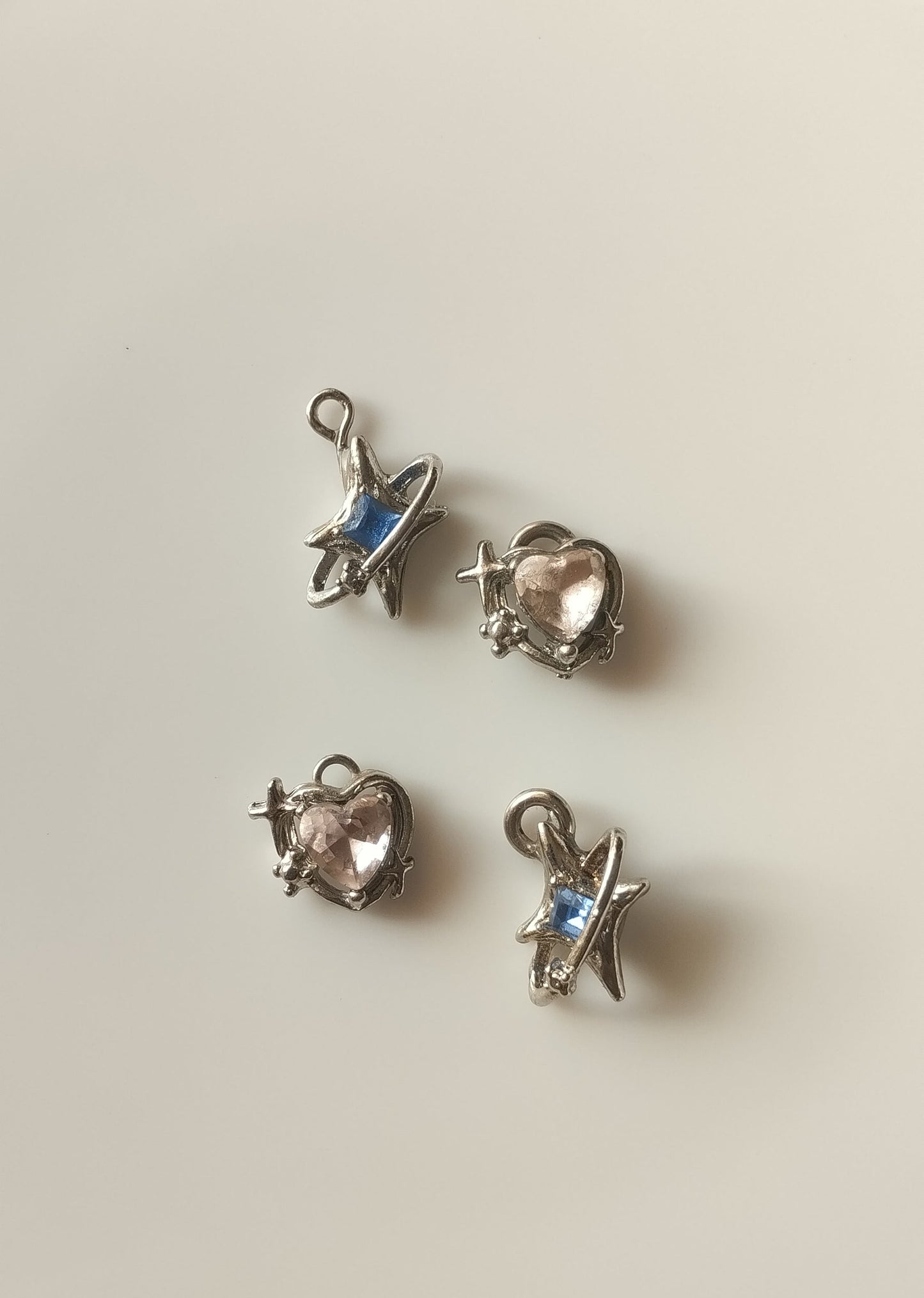 Rhinestone pink Heart and star