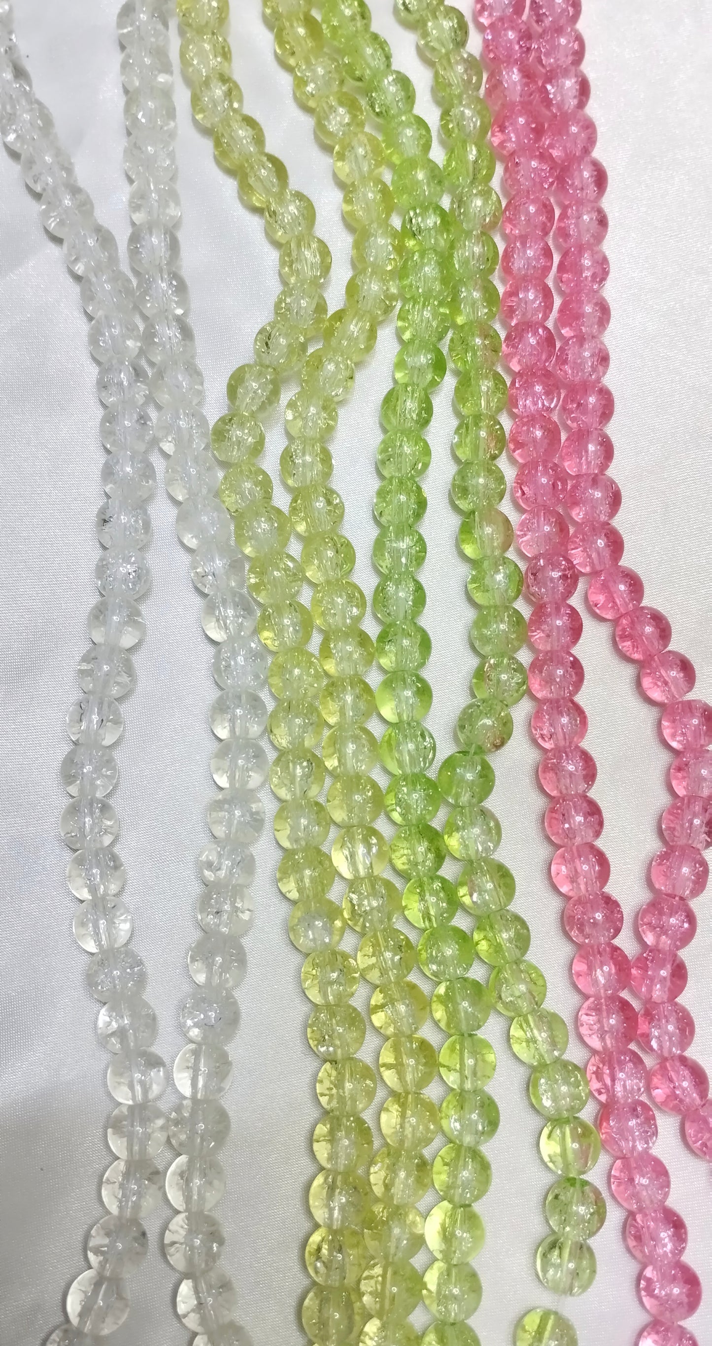 Crack glass beads
